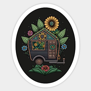 Tiny House on Wheels Motif Sticker